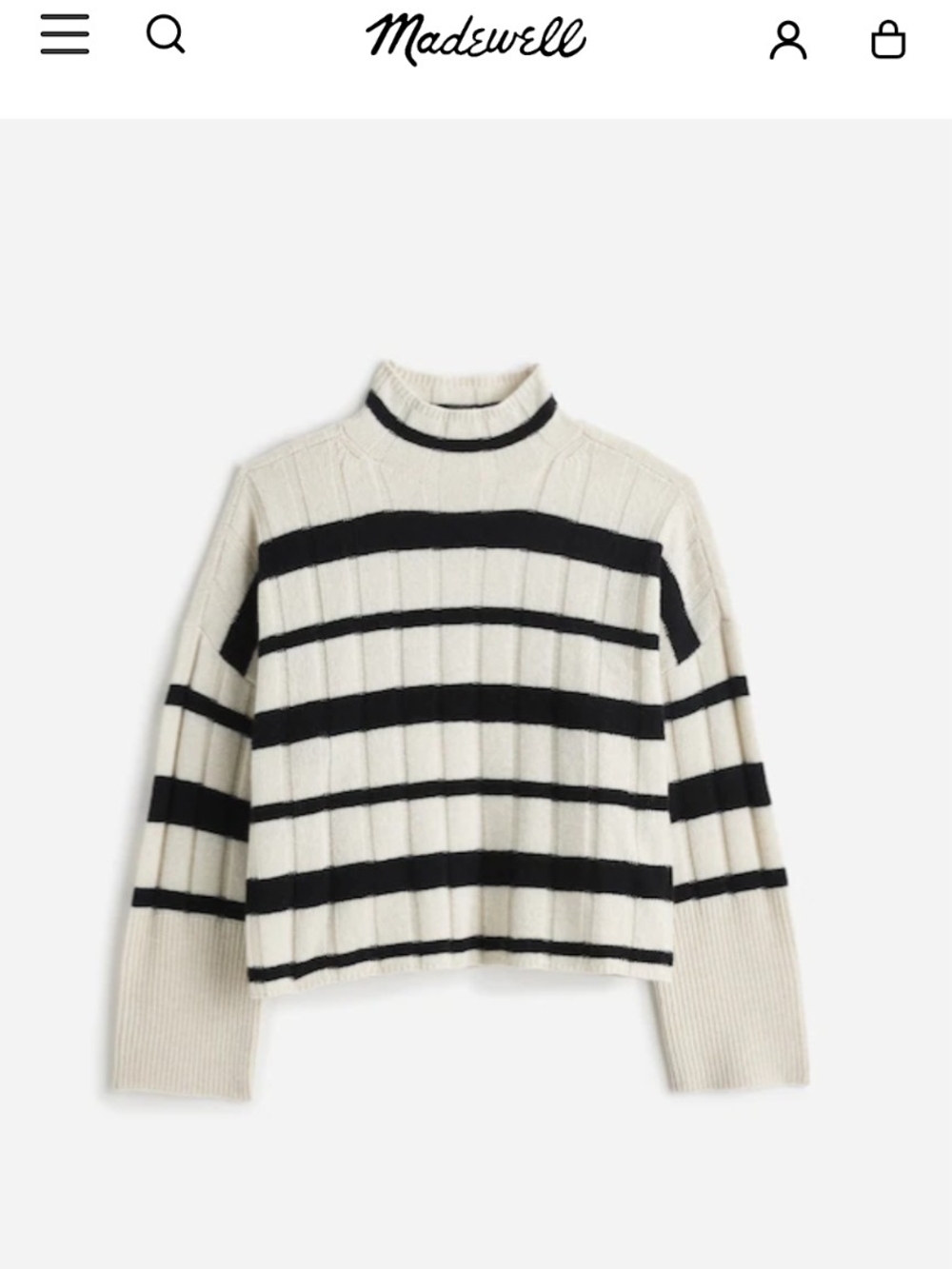 Madewell Ribbed Cashmere-Wool Blend Pullover Sweater